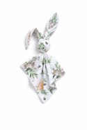 Miękka przytulanka DOUDOU kocyk króliczek z bawełny - Woodland green