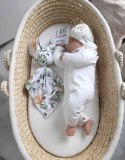 Miękka przytulanka DOUDOU kocyk króliczek z bawełny - Woodland green