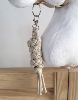 Uwiąz dla konia Hobby Horse pleciony ze sznurka - beżowy