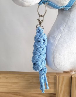 Uwiąz dla konia Hobby Horse pleciony ze sznurka - błękitny