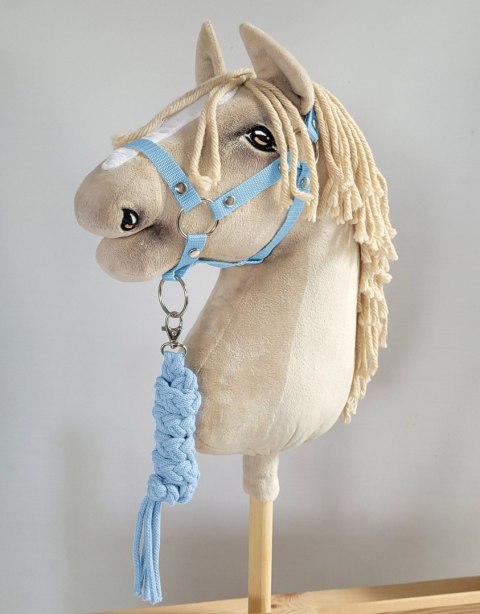Uwiąz dla konia Hobby Horse pleciony ze sznurka - błękitny