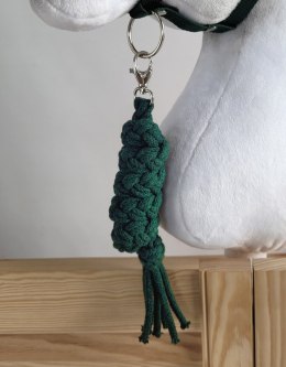 Uwiąz dla konia Hobby Horse pleciony ze sznurka - butelkowa zieleń