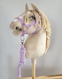 Uwiąz dla konia Hobby Horse pleciony ze sznurka - fioletowy