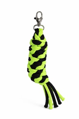 Uwiąz dla konia Hobby Horse pleciony ze sznurka - neon green/ czarny