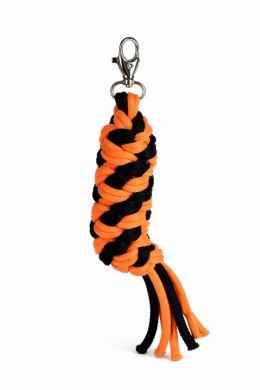 Uwiąz dla konia Hobby Horse pleciony ze sznurka - neon orange/ czarny