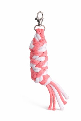 Uwiąz dla konia Hobby Horse pleciony ze sznurka - neon pink/ biały