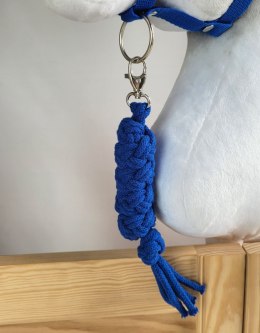 Uwiąz dla konia Hobby Horse pleciony ze sznurka - niebieski