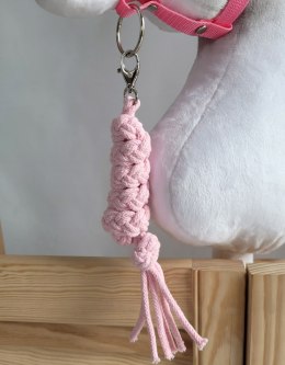 Uwiąz dla konia Hobby Horse pleciony ze sznurka - różowy