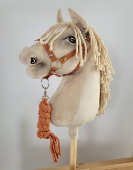 Uwiąz dla konia Hobby Horse pleciony ze sznurka - rudy
