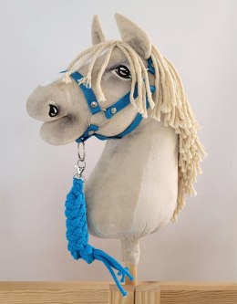Uwiąz dla konia Hobby Horse pleciony ze sznurka - turkusowy