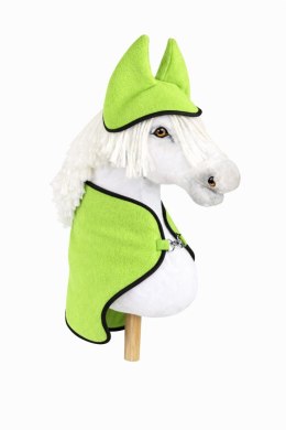 Zestaw dla Hobby Horse A3: polarowa derka + nauszniki - neon green