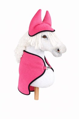 Zestaw dla Hobby Horse A3: polarowa derka + nauszniki - neon pink