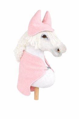 Zestaw dla Hobby Horse A3: polarowa derka + nauszniki - pudrowy róż