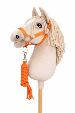 Zestaw do Hobby Horse: kantar A3 + uwiąz ze sznurka - neon-orange