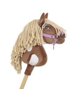 Hobby Horse Średni koń na kiju Premium beżowy western gniady z jasną grzywą A4