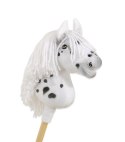 Hobby Horse Średni koń na kiju Premium biały tarantowaty A4