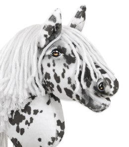 Hobby Horse Średni koń na kiju Premium tarantowaty biało-czarny z białą grzywą A4
