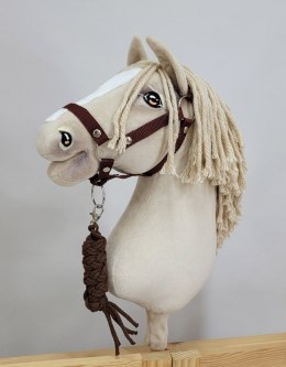 Uwiąz dla konia Hobby Horse pleciony ze sznurka - brązowy