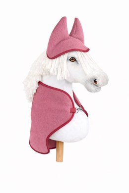 Zestaw dla Hobby Horse A3: polarowa derka + nauszniki - jagodowy