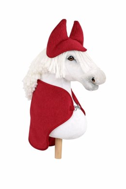 Zestaw dla Hobby Horse uniwersalny A4 i A5: polarowa derka + nauszniki - bordo