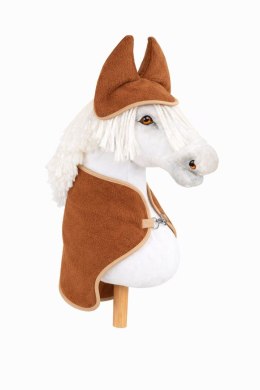 Zestaw dla Hobby Horse uniwersalny A4 i A5: polarowa derka + nauszniki - brązowy