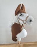 Zestaw dla Hobby Horse uniwersalny A4 i A5: polarowa derka + nauszniki - brązowy
