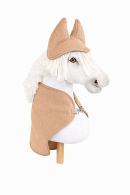 Zestaw dla Hobby Horse uniwersalny A4 i A5: polarowa derka + nauszniki - camel