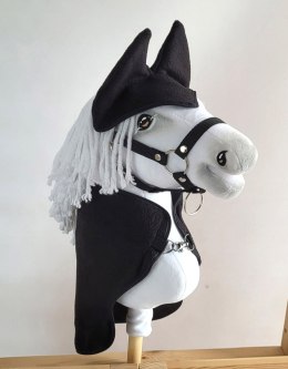 Zestaw dla Hobby Horse uniwersalny A4 i A5: polarowa derka + nauszniki - czarny