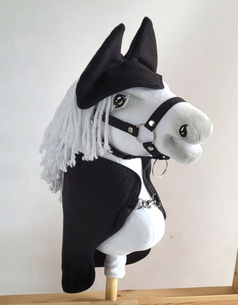 Zestaw dla Hobby Horse uniwersalny A4 i A5: polarowa derka + nauszniki - czarny