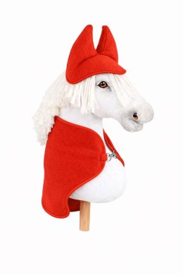 Zestaw dla Hobby Horse uniwersalny A4 i A5: polarowa derka + nauszniki - czerwony