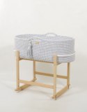 Kosz Mojżesza BOHO Handmade z kołyską - jasny szary