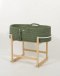 Kosz Mojżesza BOHO Handmade z kołyską - pistacjowy