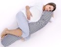 Poduszka ciążowa Longer dla kobiet w ciąży do spania + zdejmowana poszewka - Róż retro