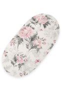 Prześcieradło bawełniane do kosza Mojżesza Boho wózka gondoli 75x35 cm - Romantic peonies