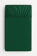 Prześcieradło jersey bawełna z gumką do łóżeczka 120x60cm - butelowa zieleń
