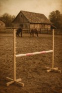 Przeszkoda skokowa do Hobby Horse 120cm, belka jasny róż