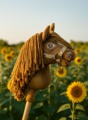 Hobby Horse Mały koń na kiju Premium brązowy jasny kasztan A5