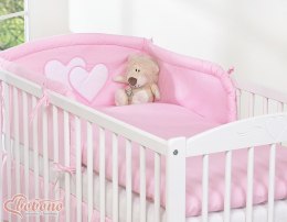 Pościel 3-cz 135x100 - Serduszka różowe