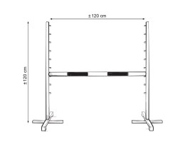 Przeszkoda skokowa do Hobby Horse 120cm, dwie belki - jasny róż i ciemny róż