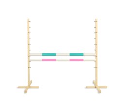 Przeszkoda skokowa do Hobby Horse 120cm, dwie belki - miętowa i jasny róż