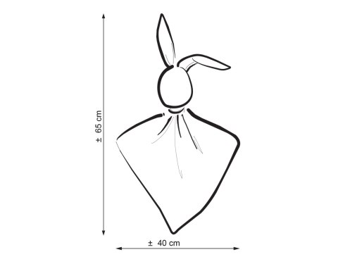 Zając przytulanka DOUDOU dwustronna bawełna i minky - Gwiazdki niebieskie - niebieski