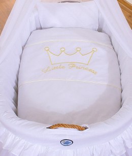 Kosz Mojżesza wiklinowy z baldachimem- Little Prince biały