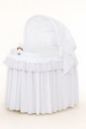 Kosz Mojżesza wiklinowy ze składaną budką - Little Princess biały