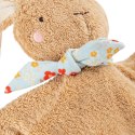 Pierwsza przytulanka komforter bawełniany Króliczek brązowy kocyk 25cm sigikid