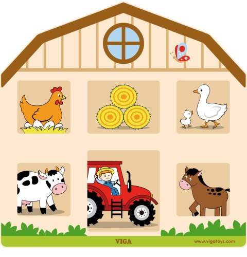 Viga 51627 Tablica manipulacyjna "otwórz i zamknij" - Farma