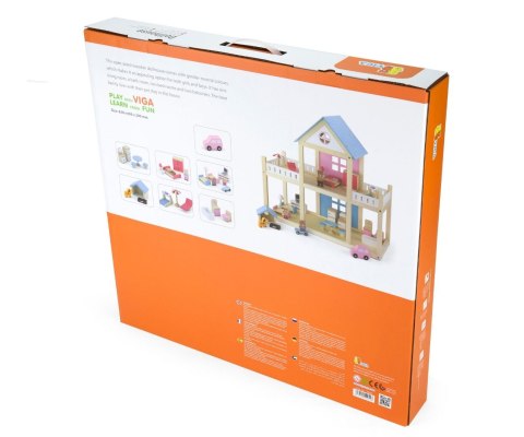 Viga 50255 Dwupoziomowy domek dla lalek