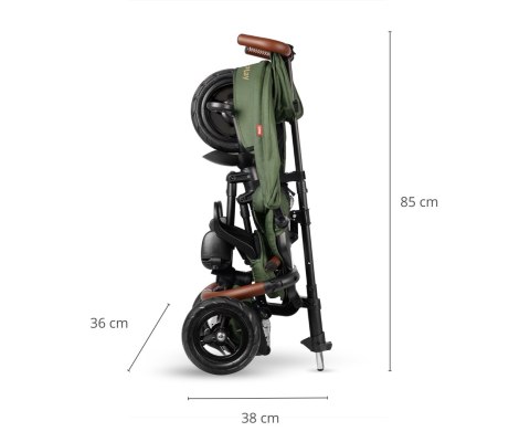 Qplay Rowerek Trójkołowy Rito Deluxe Rubber Olive