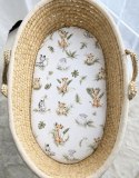 Prześcieradło bawełniane do kosza Mojżesza Boho wózka gondoli 75x35 cm - Little Safari
