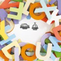 Drewniane literki, zabawka układanka edukacyjna nauka dla dzieci Le Toy Van