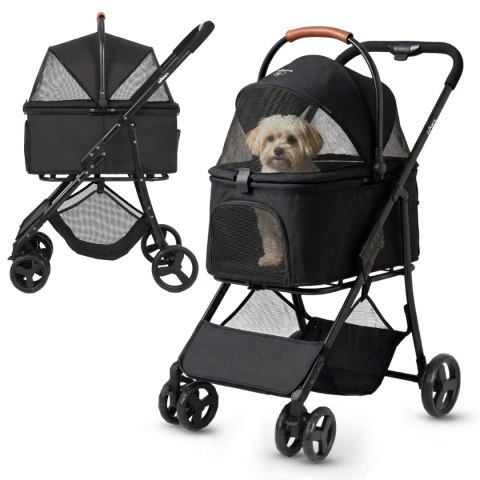 Qppet Wózek dla zwierząt Bobbie Pet Black